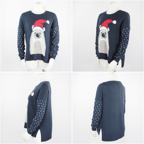 Abercrombie & Fitch Santa Bear Intarsia Oversize M - Picture 6 of 8